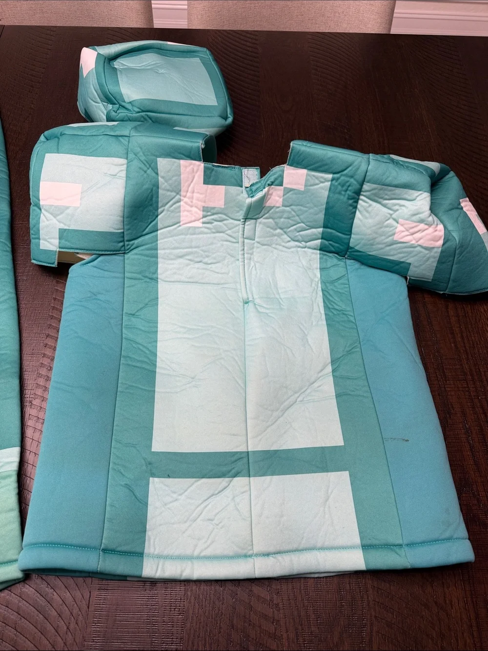 Minecraft Diamond Armor Kids Halloween Costume Size 10-12 Complete